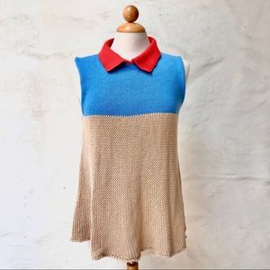 The Knit Kid Collared Sleeveless Knit Top